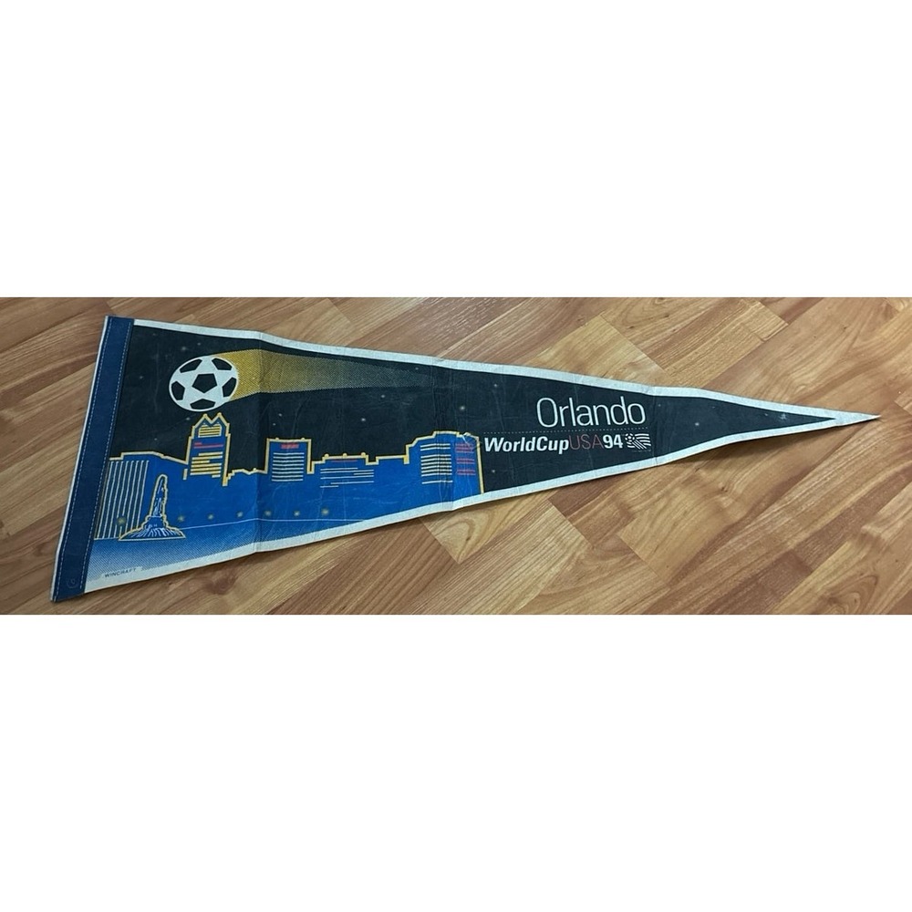 Vintage 1994 FIFA World Cup USA Orlando Felt Pennant Rare Soccer Memorabilia